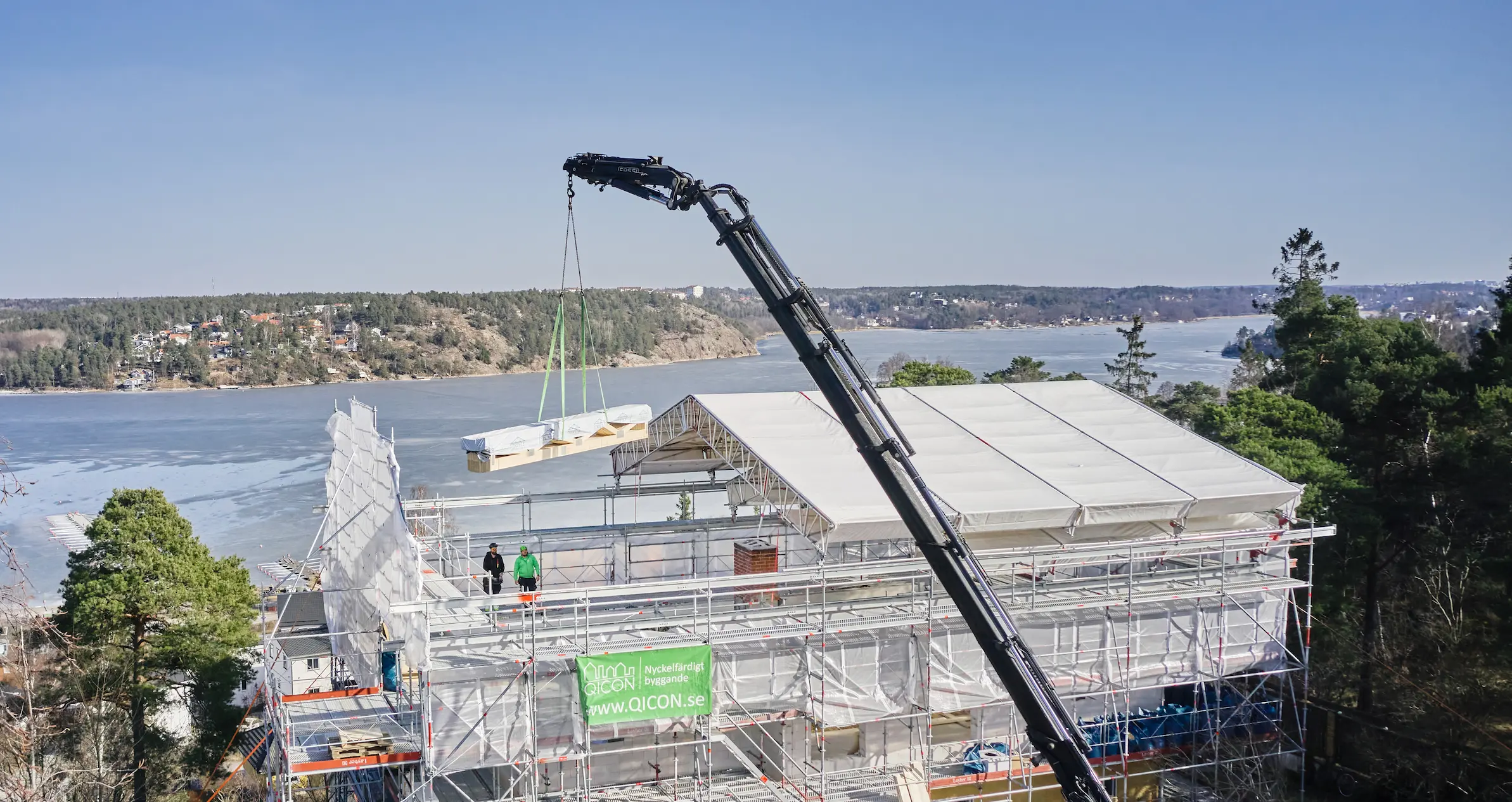 Construction site banner